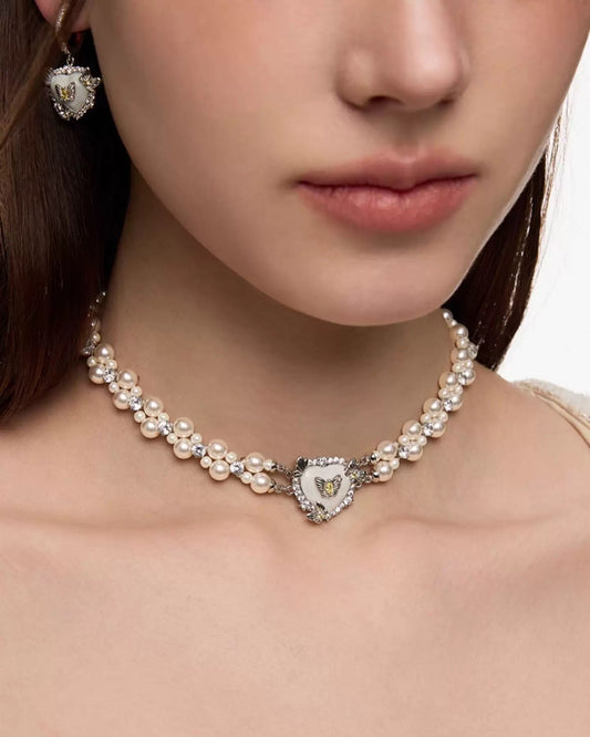 perl butterfly choker HR1002